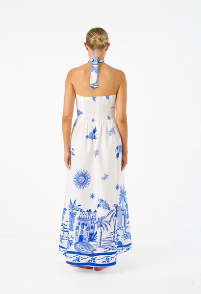 Solene Maxi Dress - Blue Print